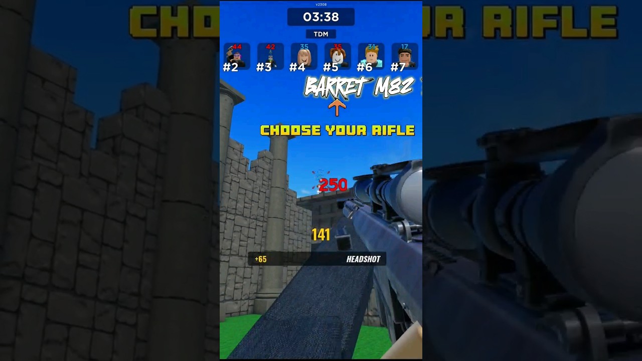 Roblox I 3 rifles in gunfight arena I Which is your favorite sniper rifle?🤔👍