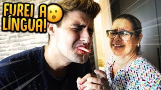 TROLLEI MINHA MÃE COM LÍNGUA FALSA!! - TROLLANDO MINHA MÃE!! [ REZENDE EVIL ]