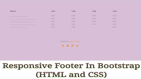 Responsive Footer In Bootstrap (HTML and CSS)