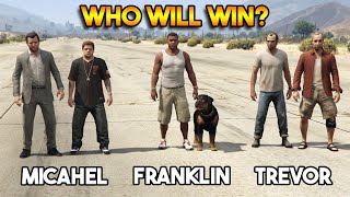 GTA 5 ONLINE : FRANKLIN VS MICHAEL VS TREVOR (BEST COMPANION?) screenshot 5