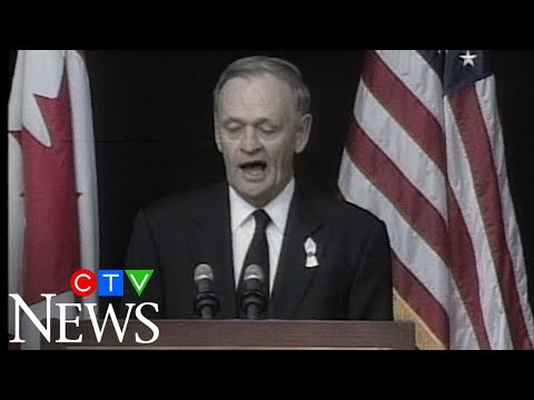 From the archive: Prime Minister Chretien pays tribute to 9/11 victims while in Gander, N.L.
