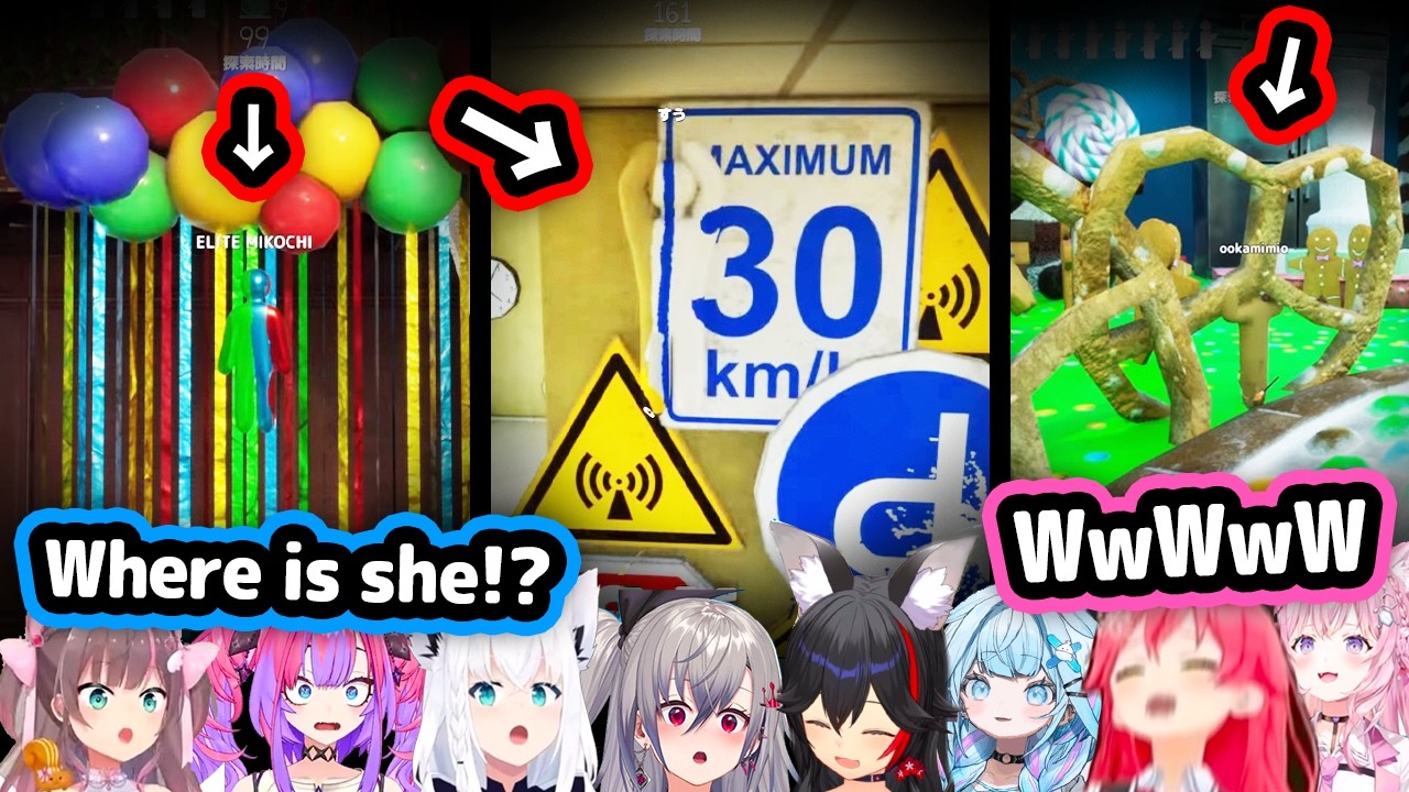 HoloGirls' 9000 IQ Hiding Spots In Meccha Chameleon Are Surprisingly Big Brained【Hololive】