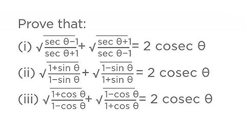 4)Prove That (1 + tan²A) / (1 + cot²A) = [(1 - tan A) /(1 - cotA)]² = tan²A = sec² - 1.#Trigonometry