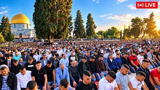 LIVE Al-Aqsa Mosque |100,000 Worshippers Attend Friday Prayer| صلاة الجمعة في المسجد الأقصى المبارك