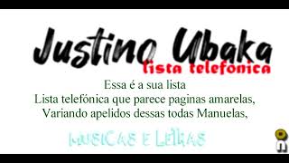 Justino ubaka - Lista telefonica - Letra 2019