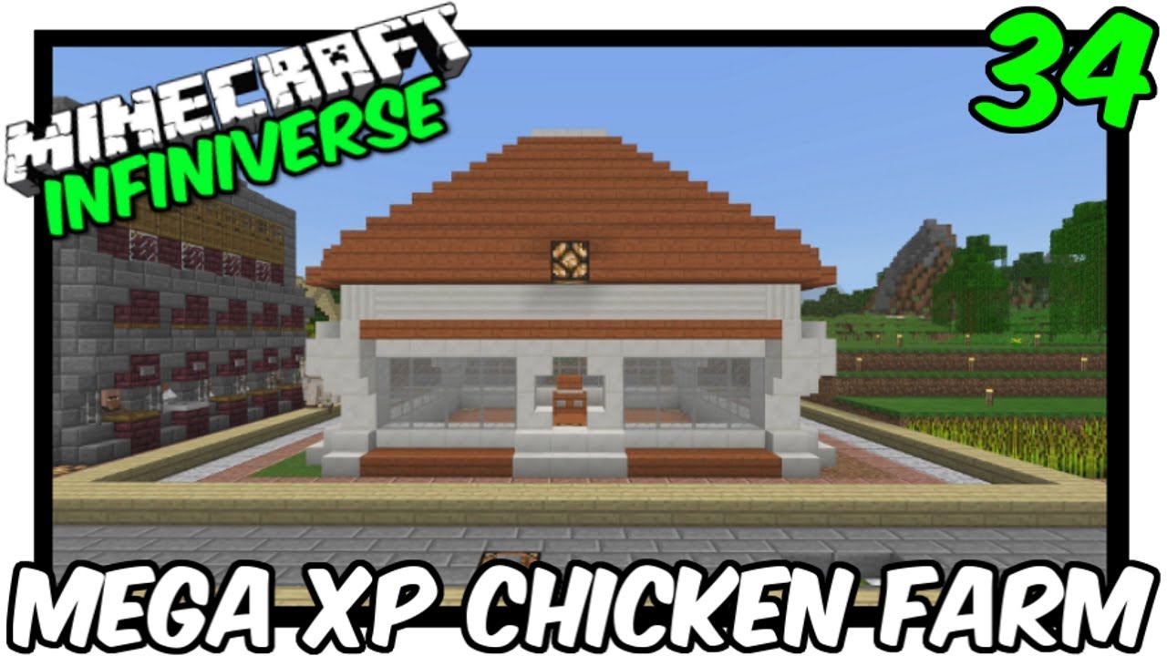 'Macro XP Egg & Chicken Farm' [34] Minecraft Bedrock Infiniverse YouTube