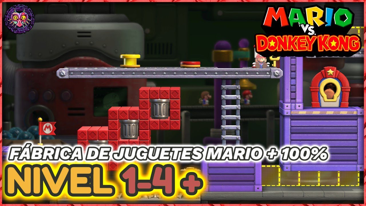 Mario Vs Donkey Kong | Nivel 1-4+ 100% | Fábrica de juguetes Mario+ ...