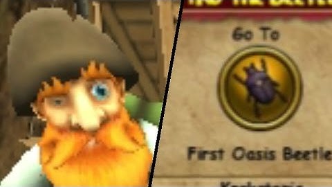 Wizard101- Prospector Zeke quest: Find the Beetles.