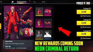 Neon Criminal   Details  Red Criminal Bundle Return  New Criminal Event  Ff New Event 