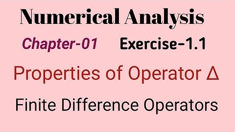 Finite Difference Operators | Numerical Analysis | B.Sc. 5th Sem. | Lucky Yadav