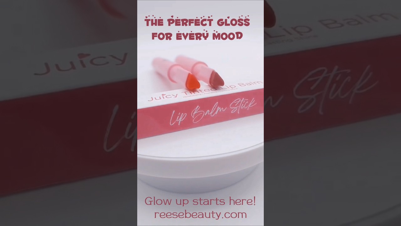 Reese Tinted Lip Balm - Hydrating, Plumping, Vegan Gloss with Lasting Shine 