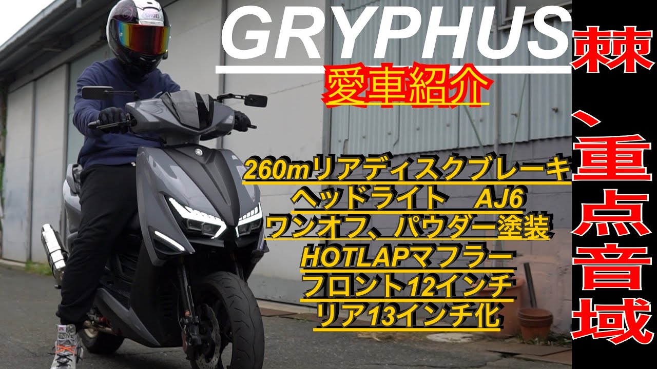 グリファス‼️カスタム化レベル爆上がり中の車両‼️もう十分カッコイイ‼️重音マフラー(愛車紹介) YAMAHA Gryphus Custom Introduction Video