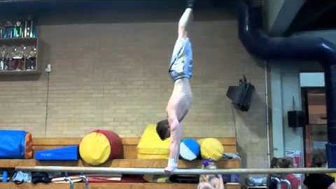 Parallel bar drills - swing to handstand