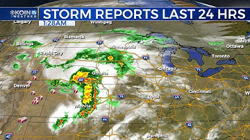 Violent weather radar loop from Monday