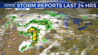 Violent weather radar loop from Monday