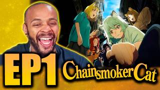 Watching this feels like masochism at this point... LOVE IT.👉 Chainsmoker Cat EP1 REACTION