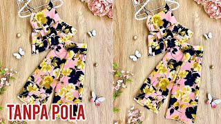 Baby top with Palazzo cutting and stitching||Cara Menjahit baju anak perempuan TANPA POLA