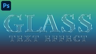 Glass Text Effect in Adobe Photoshop: Easy Tutorial #photoshop