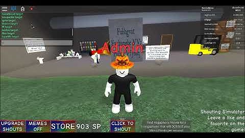 Roblox Shouting Simulator: How to get admin.