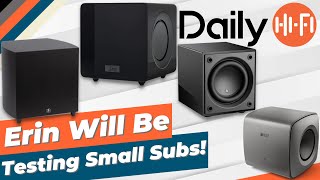 Small Subs In For Review By Erin! KEF, JL Audio, Monolith!