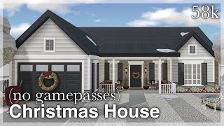 Bloxburg - Christmas House Speedbuild ☃️ (no gamepasses) | exterior