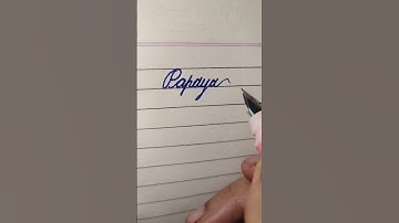 Fruits name in cursive | papaya spelling in cursive | #cursivepractice  #ytshorts #shortsfeed