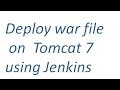 Deploy War File on Tomcat7 using Jenkins