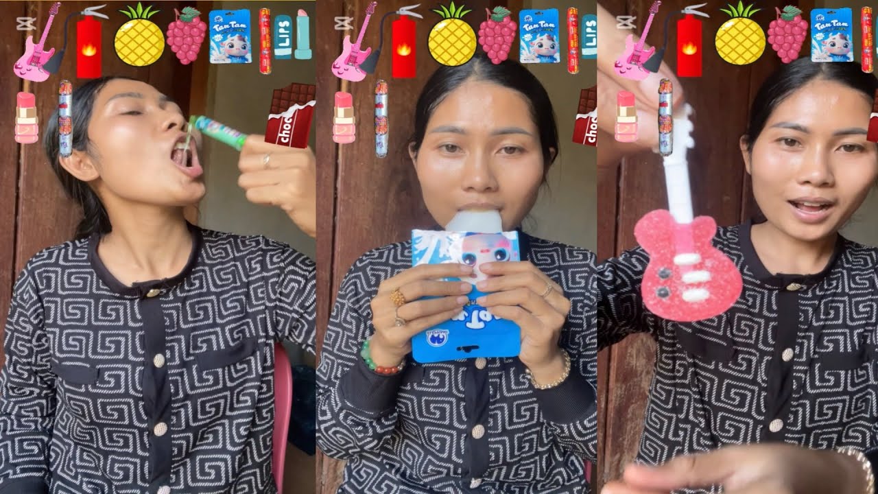 ASMR Food Emoji 🎸🍍🍫 