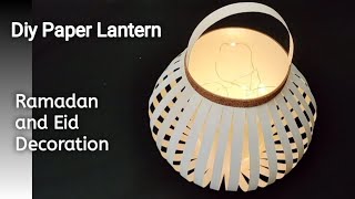 Ramadan and Eid Decoration Idea | How to make Paper Lantern / Lamp | Diy Paper Home decoration