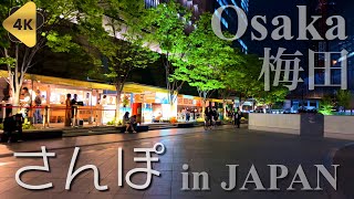 大阪駅周辺 夜景散歩〈ハービスOSAKA etc...〉【4K】night walk in Osaka City,JAPAN 2024/04 #004