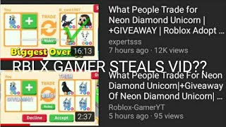 ROBLOX-GAMERYT STEALS HIS VIDEOS AND MAKES FAKE GIVEAWAYS