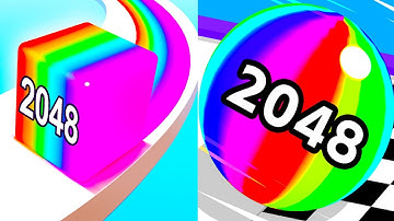 Jelly Run 2048 vs Ball Run 2048 |☀️🟩🟡🟩☀️| Walkthrough Max Gameplay Episode56