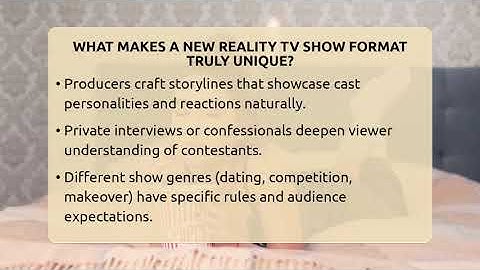 What Makes A New Reality TV Show Format Truly Unique? - The Reality Radar