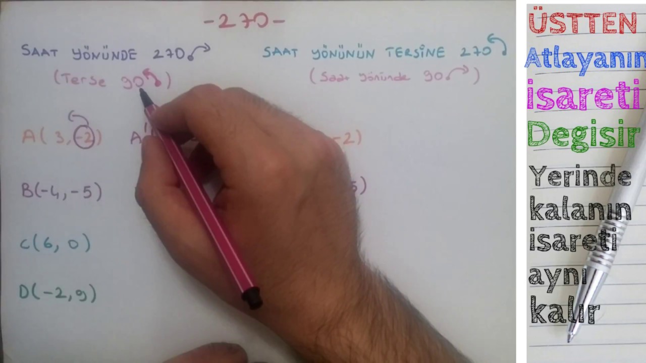 90 VE 270 DERECE DÖNME PRATİK YOL