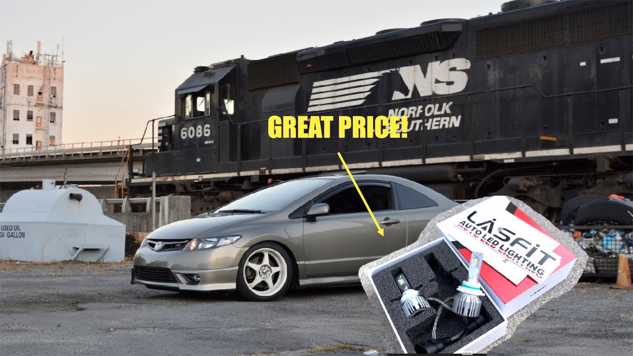 LED headlight bulb upgrade for 8th Generation Civic Si YouTube