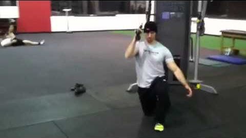 Tony Gentilcore Half Kneeling 1-Arm Vertical Pallof Press