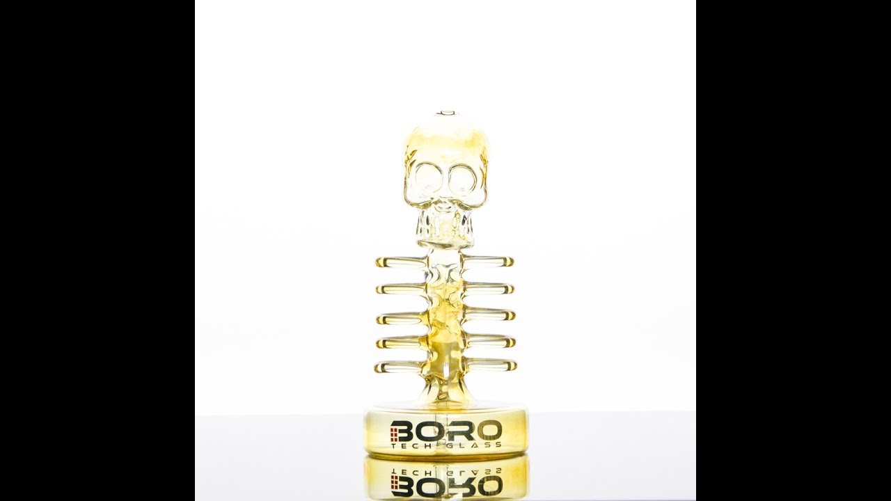 Boro Tech Glass Fumed Skull Rig with 14.5mm male joint