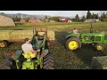 Loading hay with the John Deere 4020 and 5020