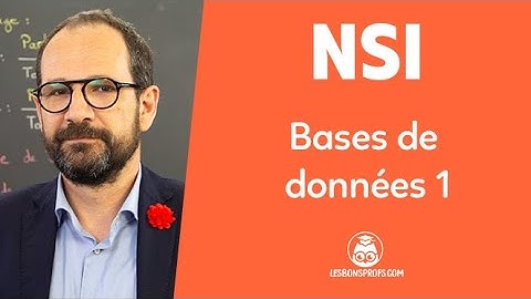 Base de données - NSI - Terminale - Les Bons Profs