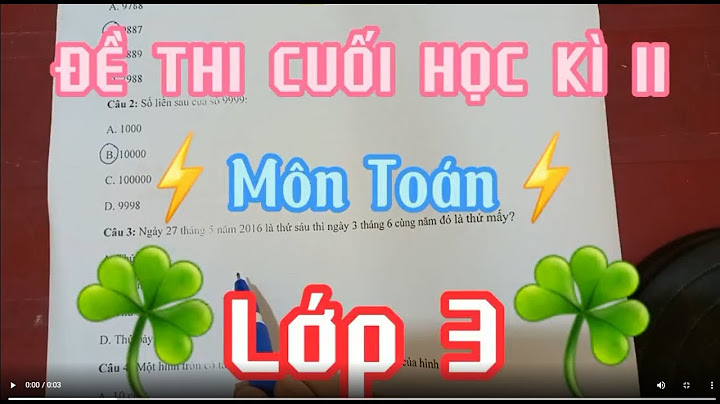 Các bài tập toán lớp 3 học kì 2