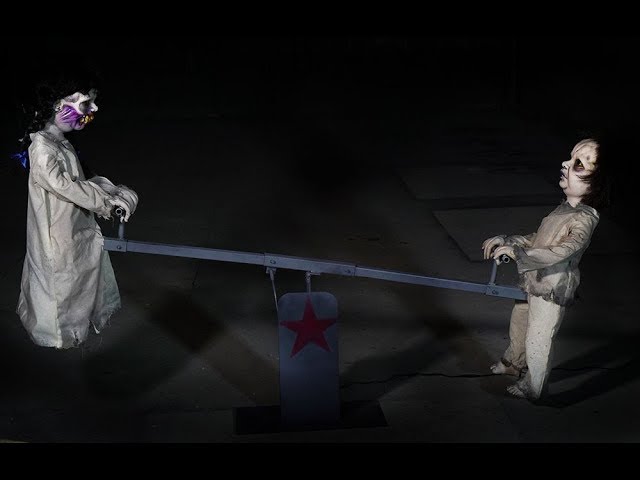 Scary Kreepy Kids Teeter-Totter Halloween Animatronic Prop