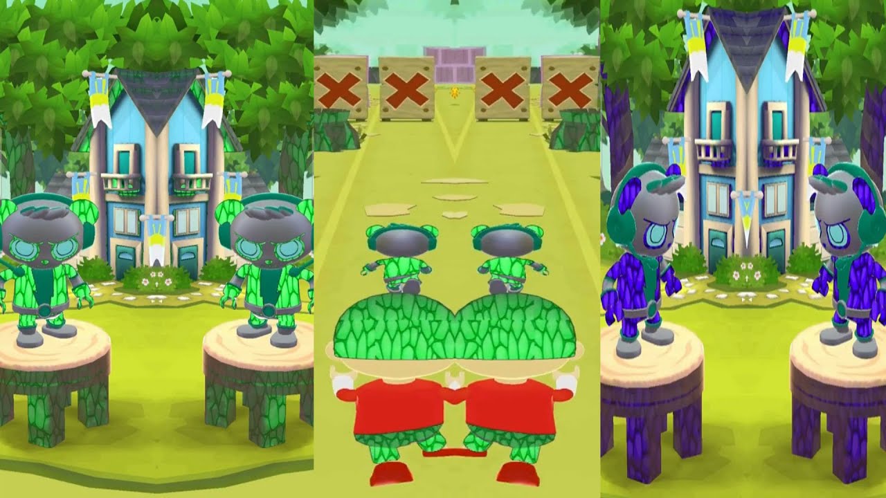 TAG WITH RYAN GREEN ROCK VS BLUE ROCK PANDA MIRROR GAMEPLAY