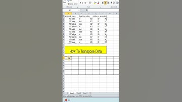 How To Transpose Data In Excel || #transpose #youtubeshorts #excel #real #jstips