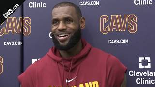 LeBron James Practice Interview After Kyrie Match | Oct 19, 2017