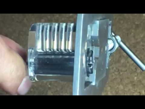 Lock picking filmed in slow motion .