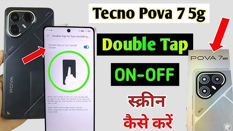 Tecno pova 7 5g double tap on off screen setting // double tap to turn on off screen in tecno pova 7