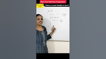 Java Interview Question| What is Local Variable ? #shorts #youtubeshorts #viral