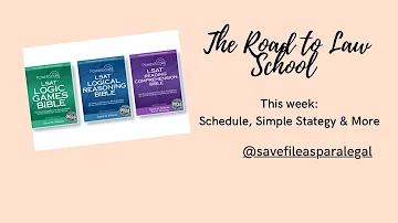 My Road to Law School | Study Schedule & My Simple Strategy|@SaveFileAsParalegal