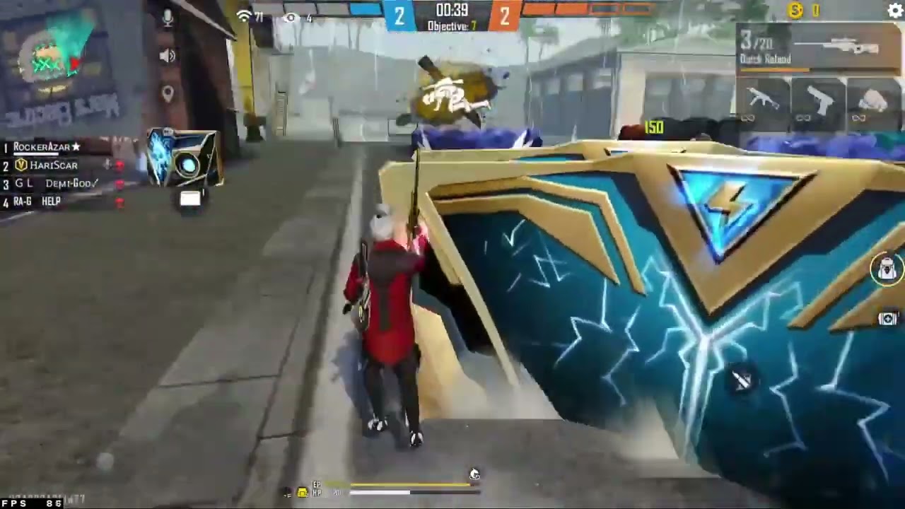 rocker  AZer gaming   1  vs  4  game play     GL demigod    🔥🔥🔥