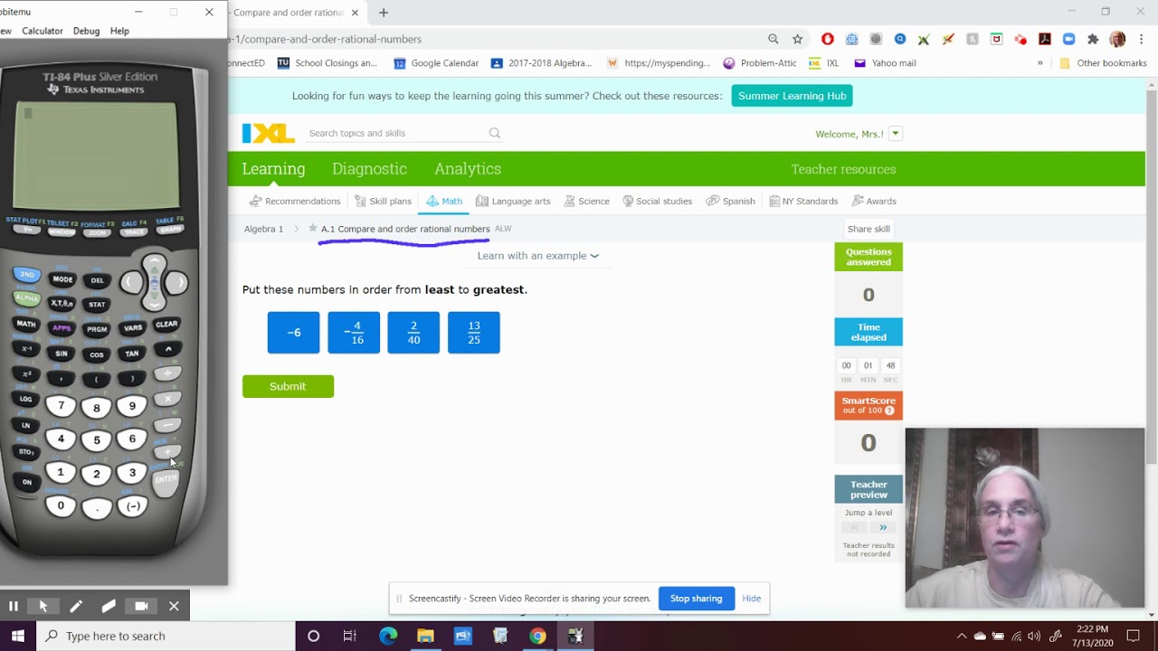 IXL A:1 Comparing and Ordering Rational Numbers - YouTube